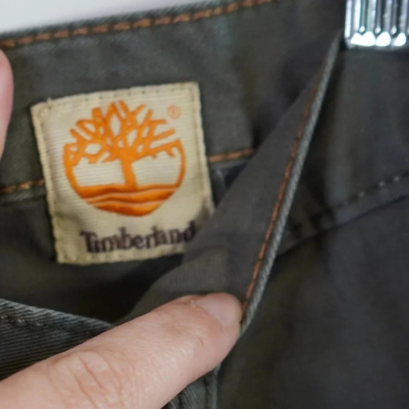 Timberland Men's Pants Green 100% Cotton Size 34x30 - Picture 5 of 8